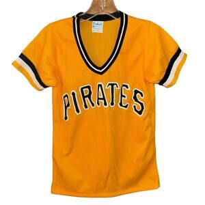 Vintage Pittsburgh Pirates Pro Knit v-neck jersey style shirt (medium)